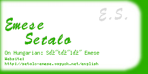 emese setalo business card